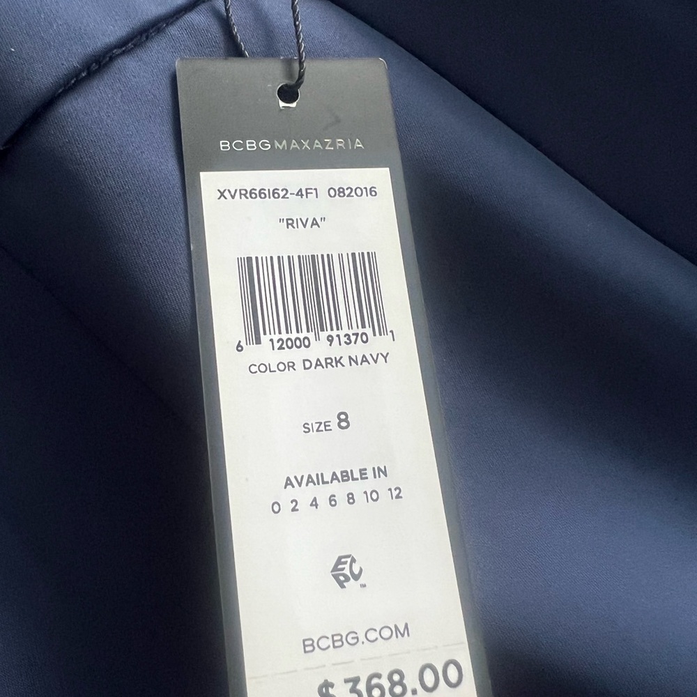 BCBGMaxAzria Navy Sleeveless V-Neck Maxi Dress - Picture 3 of 5